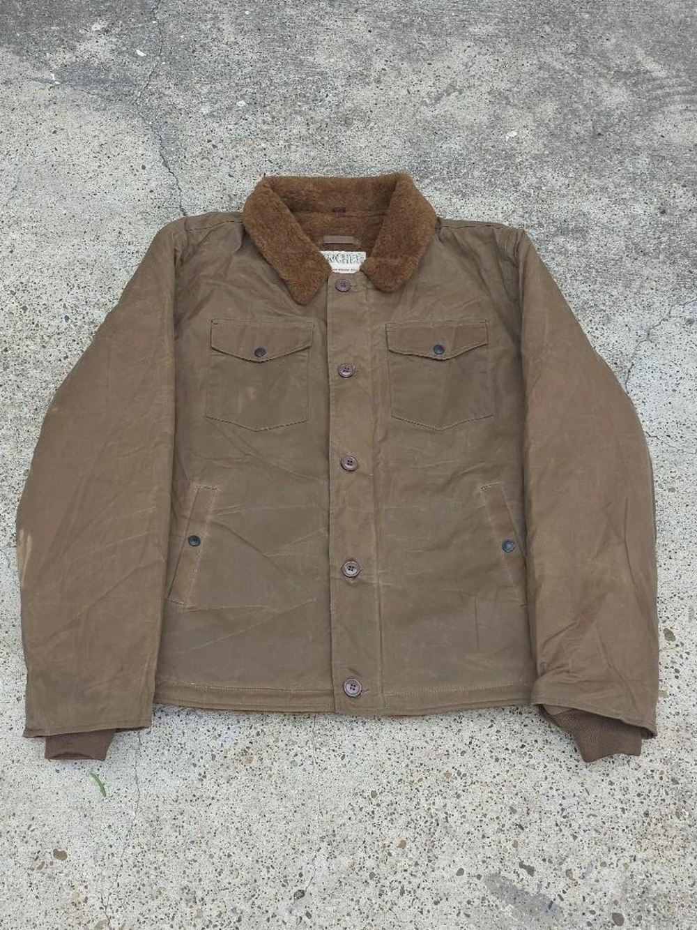 Schott NYC Men's Rancher Western Jacket Size XL Brown PARAFFIN COATING